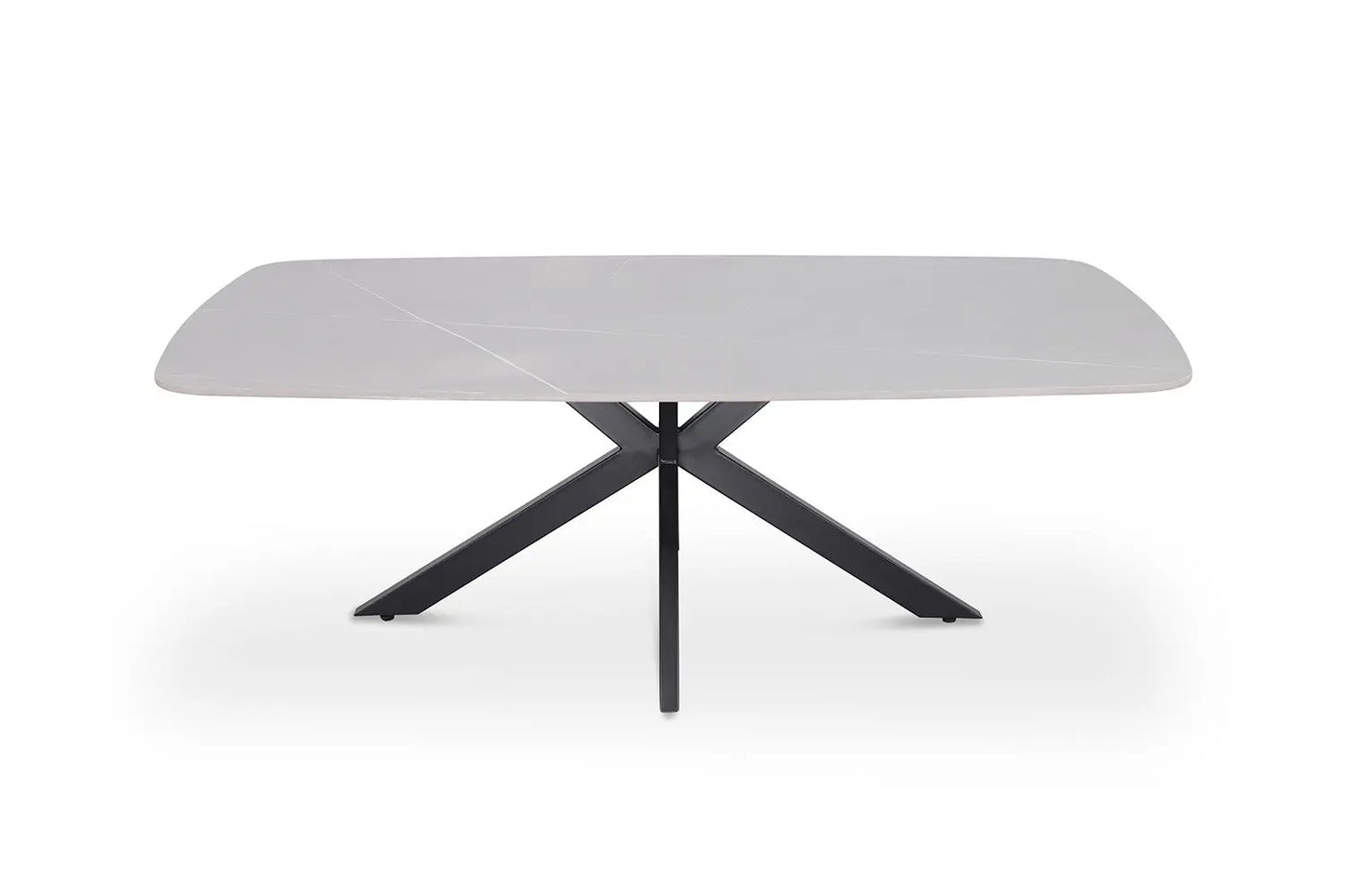 APOLLINA - Table basse Ovale en Pierre - 130 x 70 cm - Gris ROUSSEAU