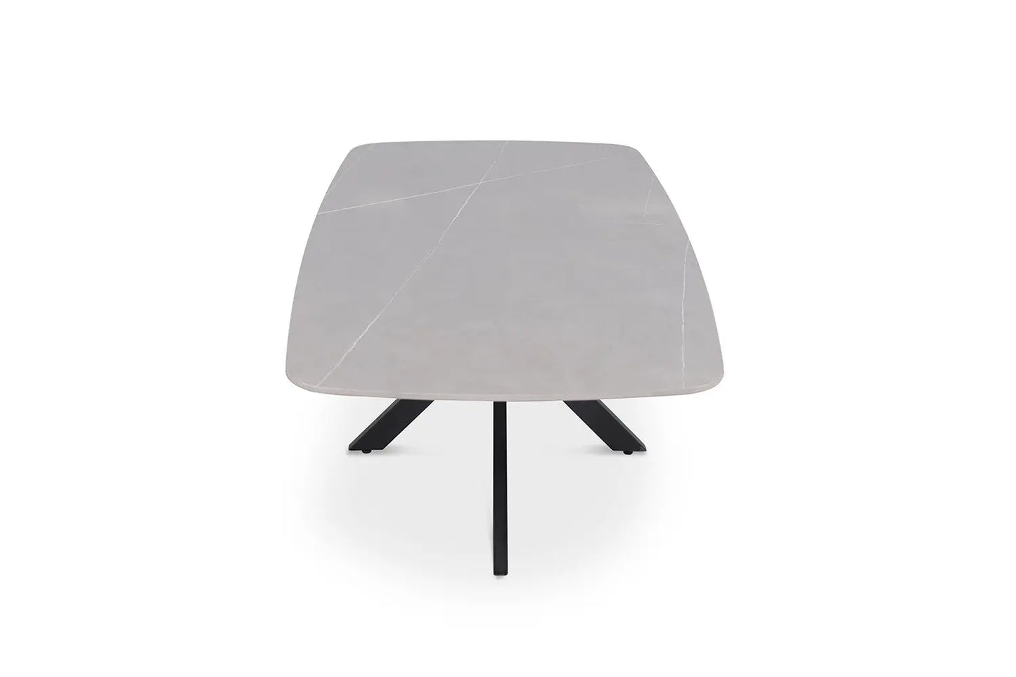 APOLLINA - Table basse Ovale en Pierre - 130 x 70 cm - Gris ROUSSEAU