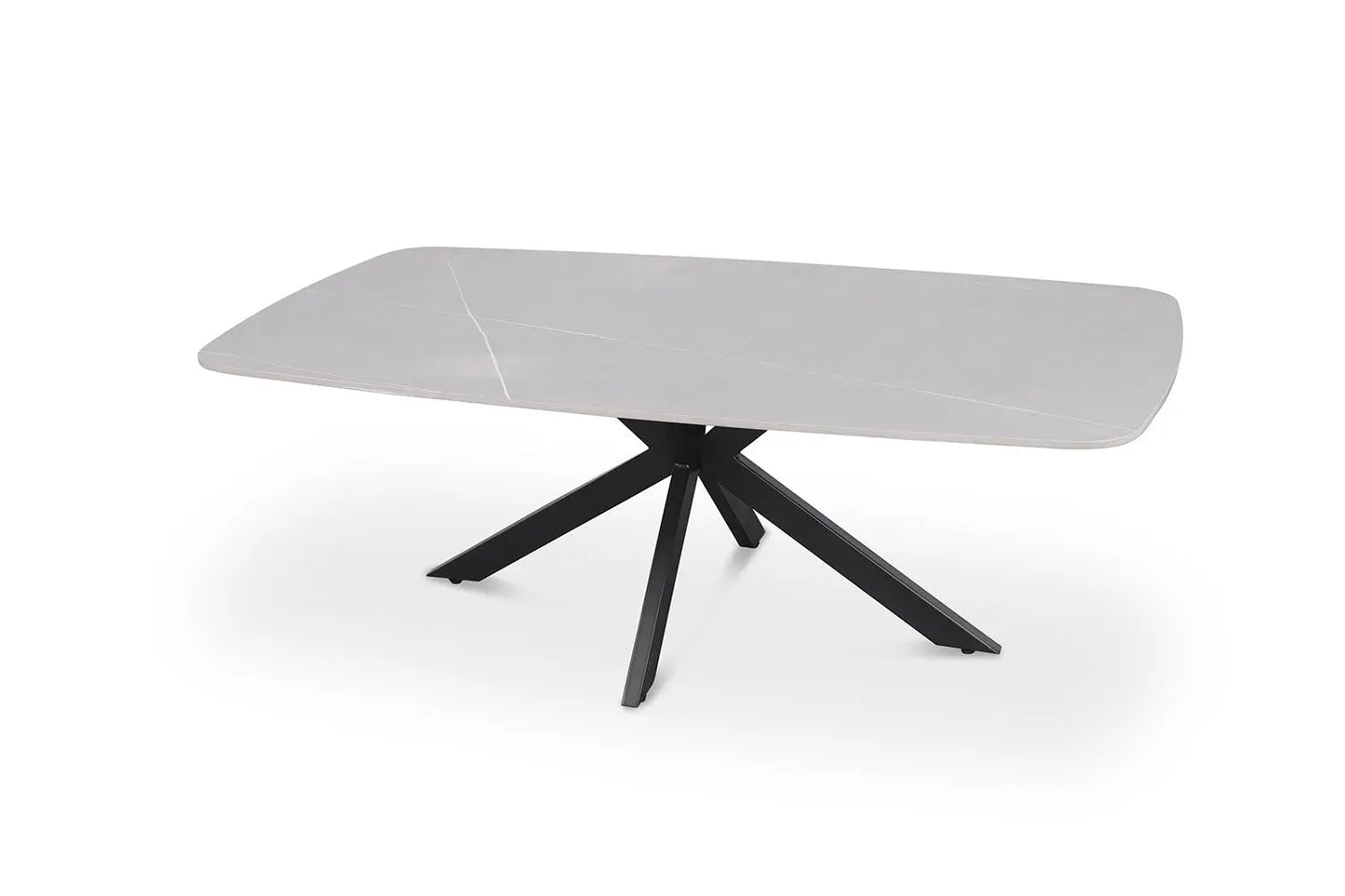 APOLLINA - Table basse Ovale en Pierre - 130 x 70 cm - Gris ROUSSEAU