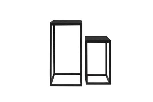 AYORA - Lot de 2 Table d'appoint Bois de Manguier - Bois de Manguier Noir ROUSSEAU