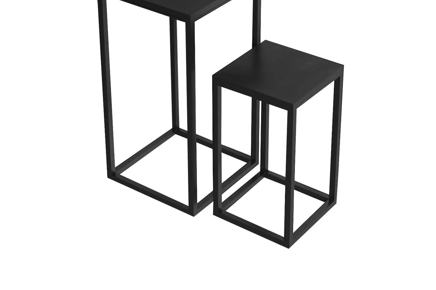 AYORA - Lot de 2 Table d'appoint Bois de Manguier - Bois de Manguier Noir ROUSSEAU