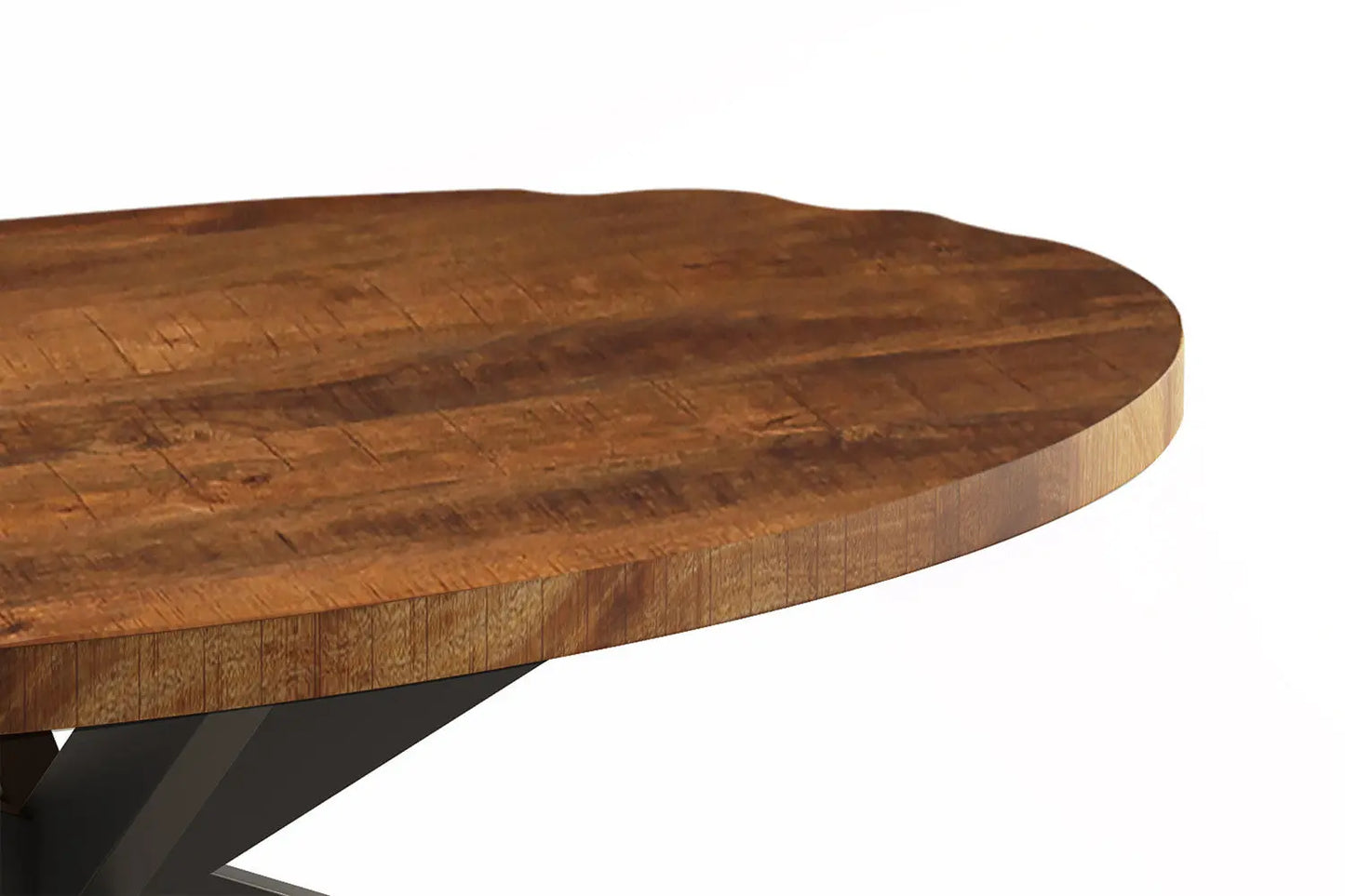 AYORA - Table basse Ovale en Bois de Manguier - 130 x 70 cm - Bois de Manguier Brun ROUSSEAU