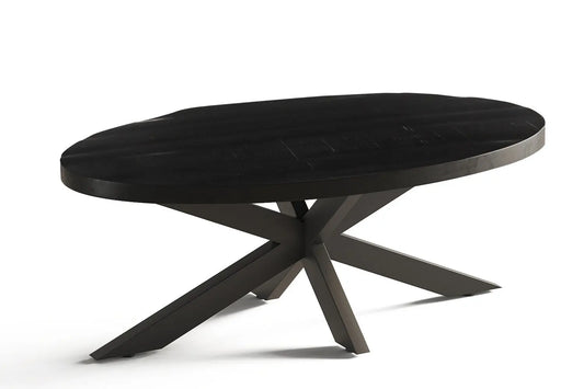 AYORA - Table basse Ovale en Bois de Manguier - 130 x 70 cm - Bois de Manguier Noir ROUSSEAU