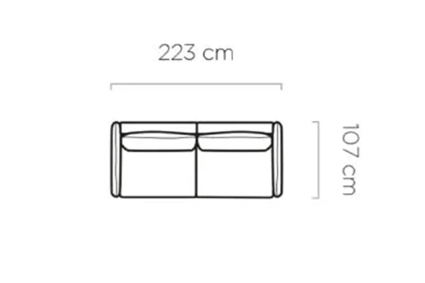 Canapé Droit Convertible avec Rangement GLOSSY SOFA - 223 x 107 cm WERSAL