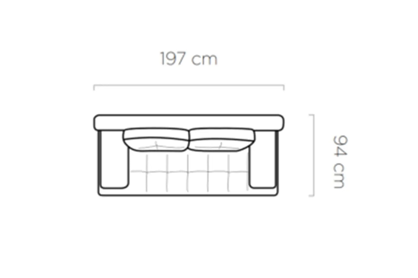 Canapé Droit Convertible avec Rangement OSLO - 197 x 94 cm WERSAL