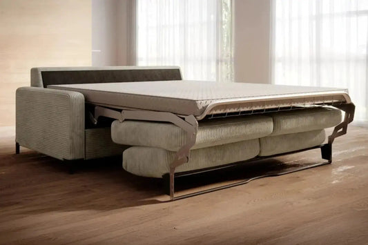 Canapé-Lit en Tissu Côtelé Beige TINO SOFA - 167 x 97 cm WERSAL