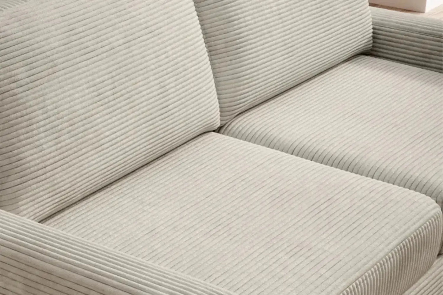 Canapé-Lit en Tissu Côtelé Beige TINO SOFA - 167 x 97 cm WERSAL