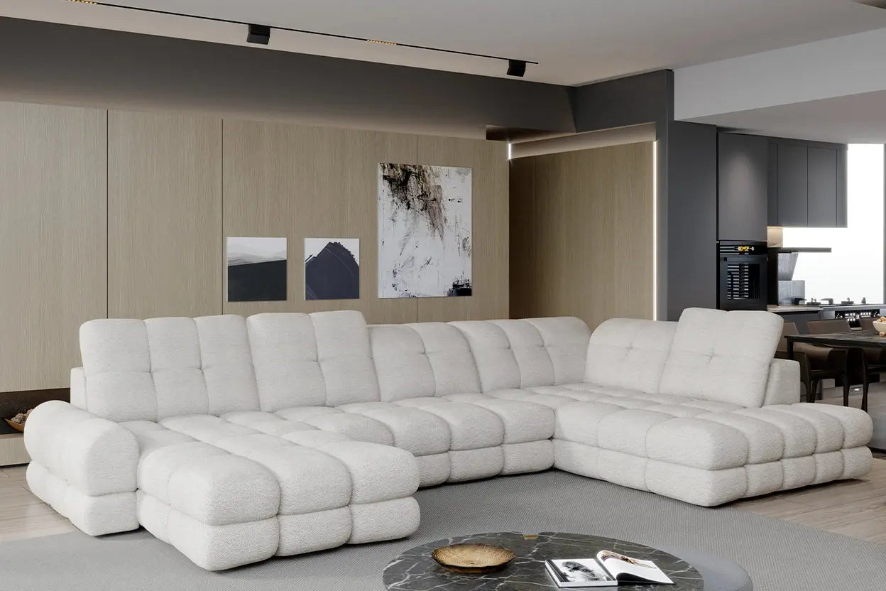 Canapé Panoramique Convertible Électrique TOLLO XL - 400 x 217 x 171 cm WERSAL