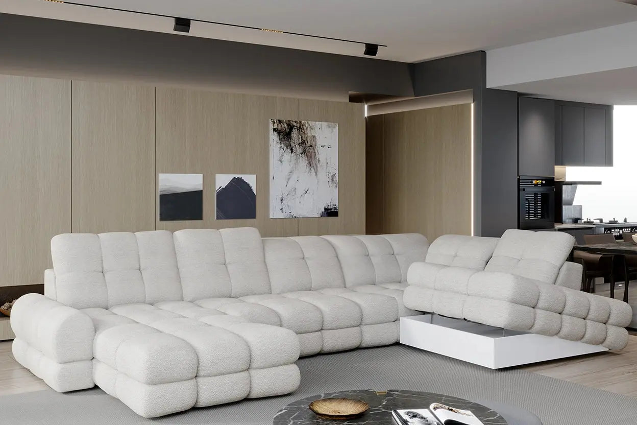 Canapé Panoramique Convertible Électrique TOLLO XL - 400 x 217 x 171 cm WERSAL