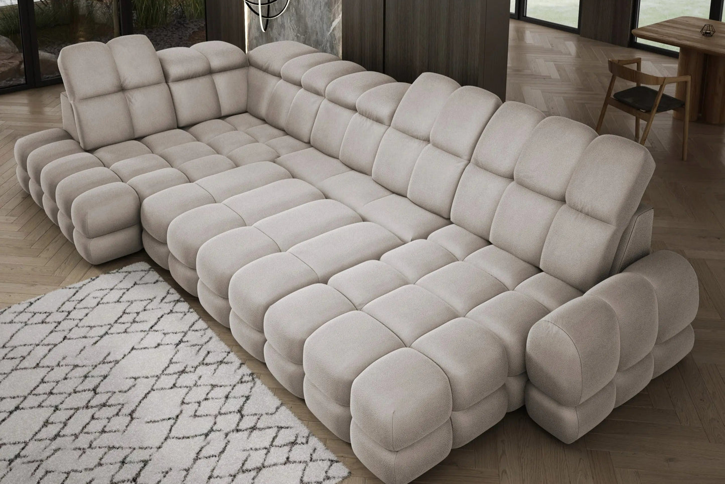 Canapé Panoramique Convertible Électrique TOLLO XL - 400 x 217 x 171 cm WERSAL