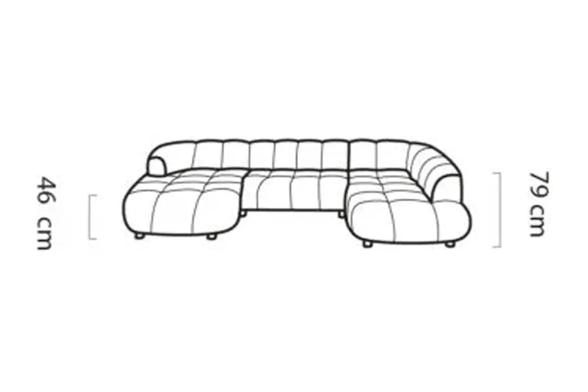 Canapé Panoramique Convertible Électrique VELPA XL - 355 x 205 x 183 cm WERSAL