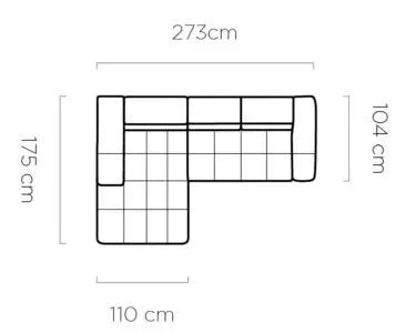 Canapé d'angle Convertible Électrique GIANO S - 273 x 175 cm WERSAL
