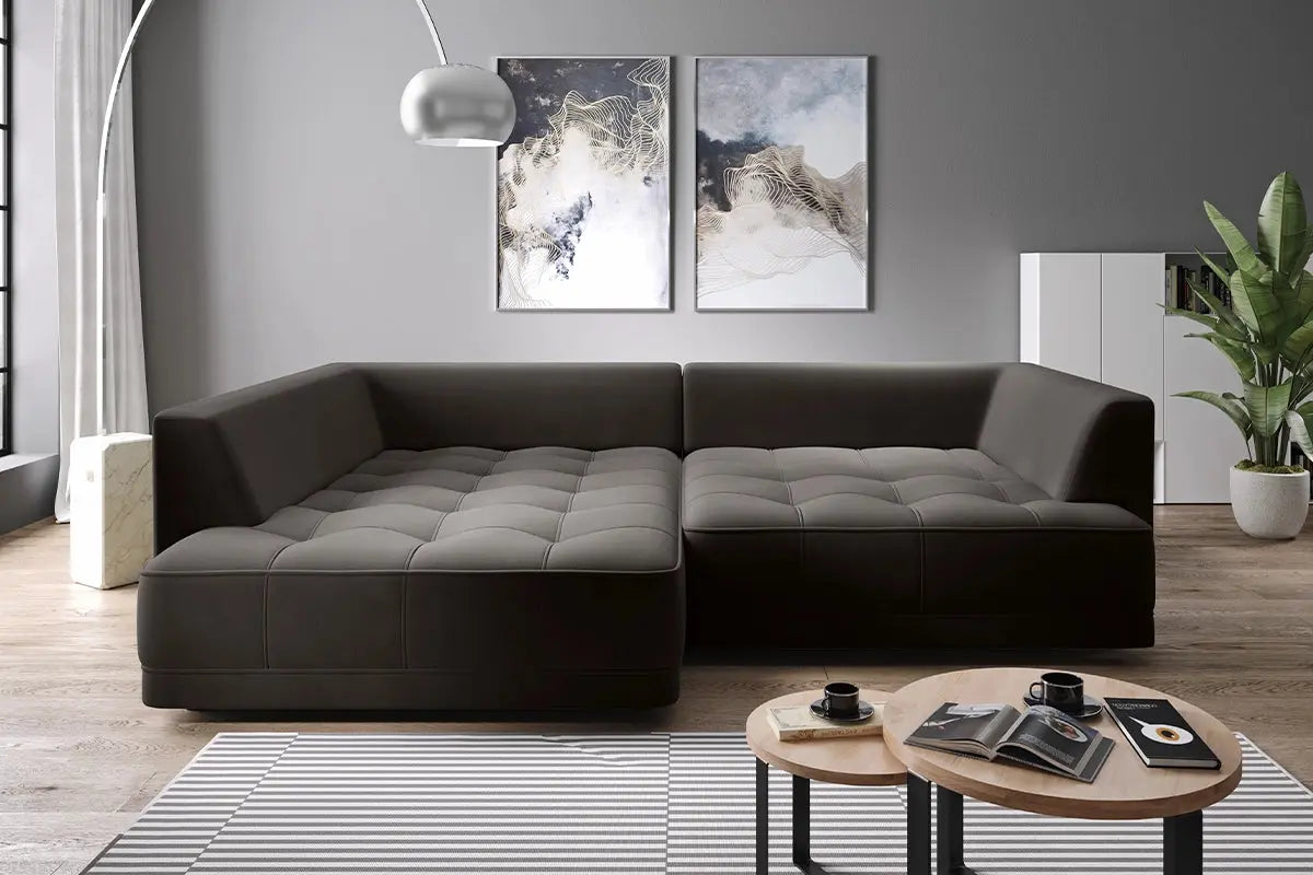 Canapé d'angle Convertible Électrique TIGA - 286 x 207 cm WERSAL