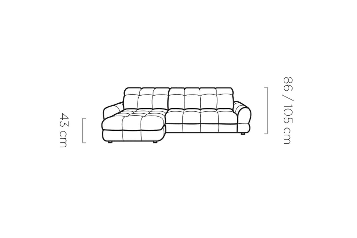 Canapé d'angle Convertible Électrique avec Coffre de Rangement TOLLO S - 283 x 171 cm WERSAL