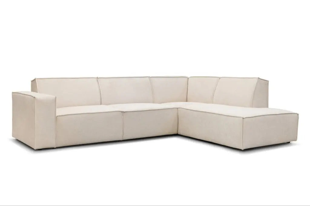 Canapé d'angle MAGNUM REC en Tissu Ecru - 250x185 cm SAN MARTINO