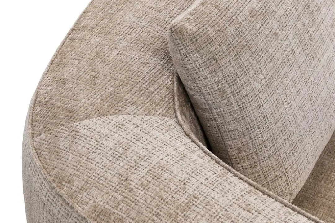 Canapé d'angle MARBELLA en tissu chenille - 285 x 250 cm TIKOYA