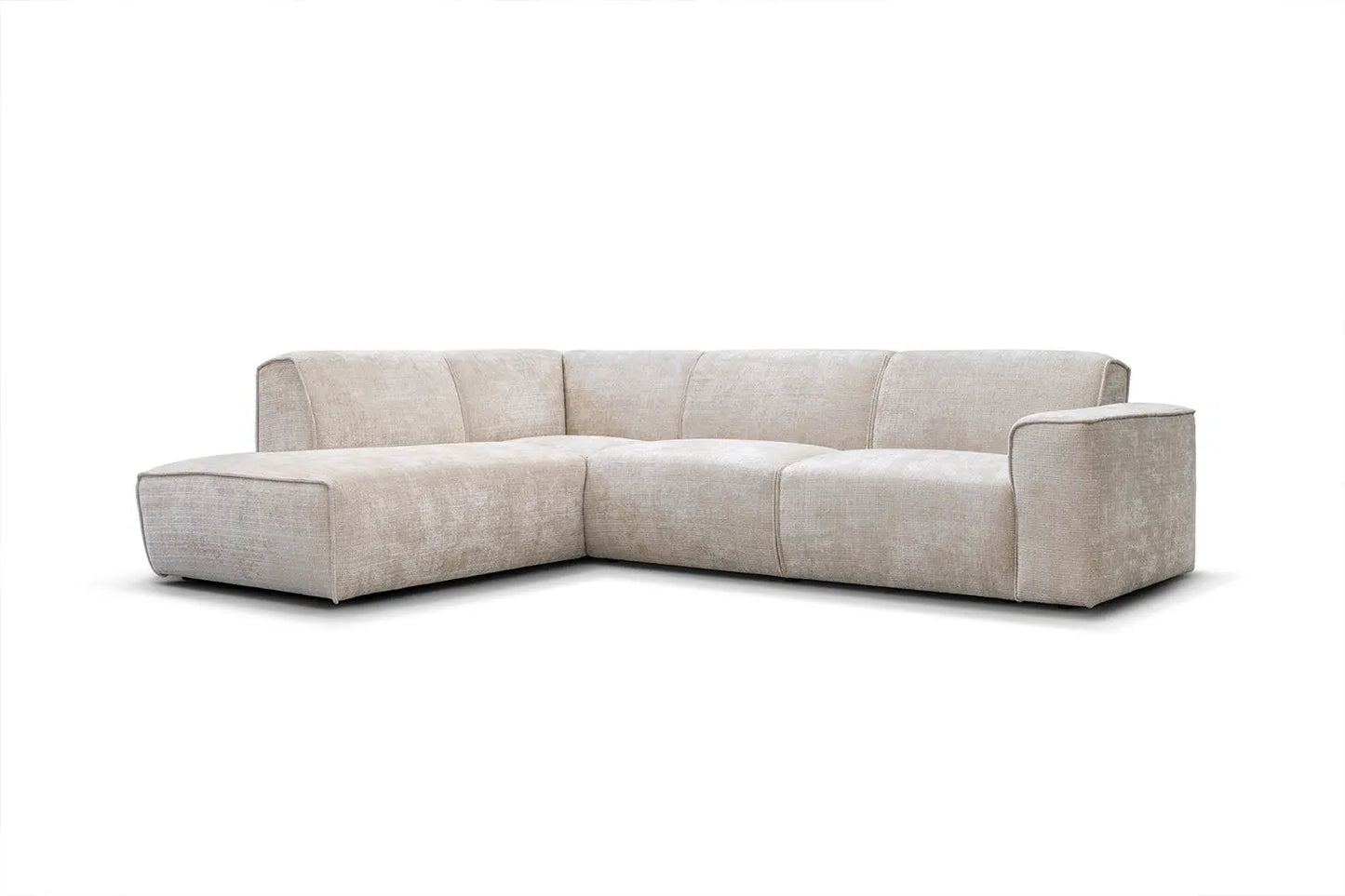 Canapé d'angle MAYRA en tissu Marbella Beige - 288 x 213 cm TIKOYA