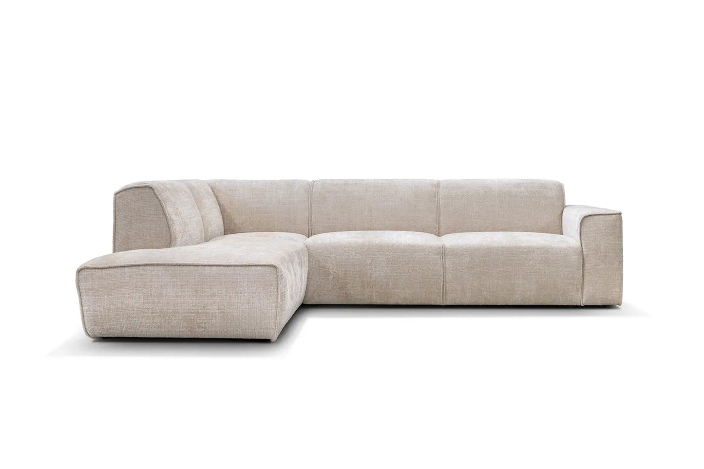 Canapé d'angle MAYRA en tissu Marbella Beige - 288 x 213 cm TIKOYA