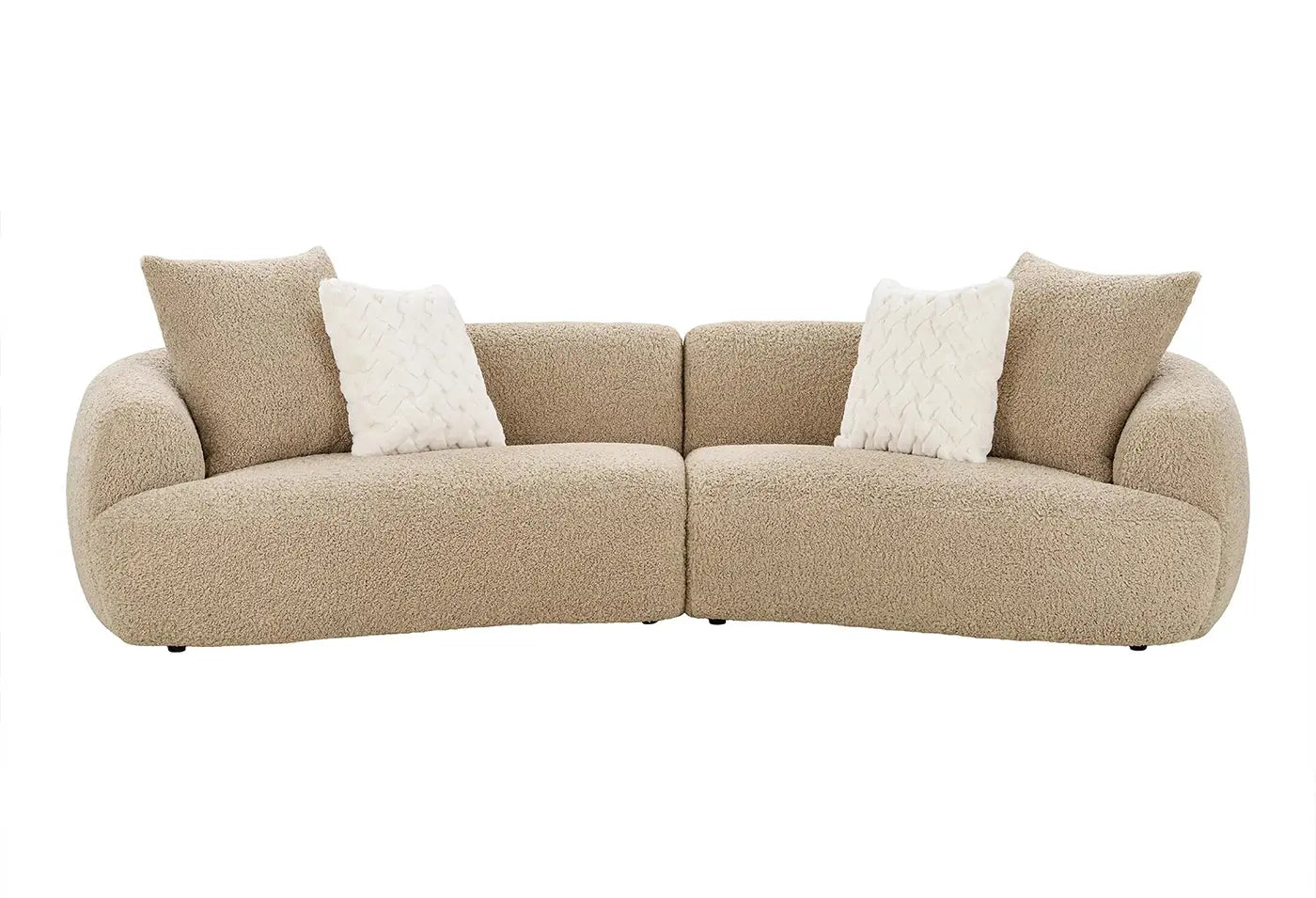 Canapé droit DALY en tissus Maron Clair 302x134 cm HOUSE NORDIC
