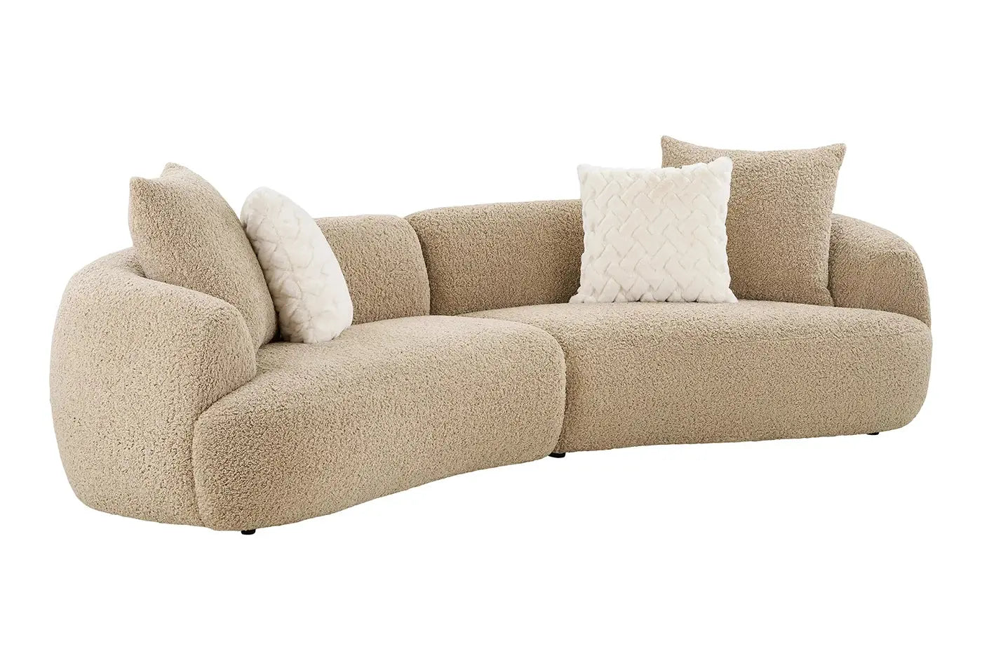 Canapé droit DALY en tissus Maron Clair 302x134 cm HOUSE NORDIC