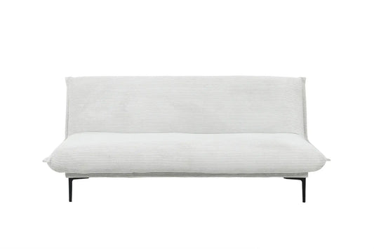 Canapé-lit en velours côtelé Gris clair ALYSA - 190 x 80 cm ROUSSEAU