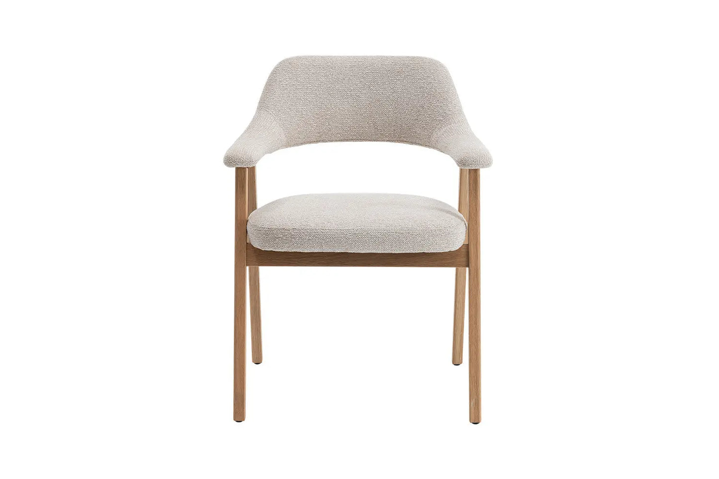 Chaise avec Accoudoir en Chêne Massieve Fumé CORALYA Beige - 64 x 59.5cm ROUSSEAU