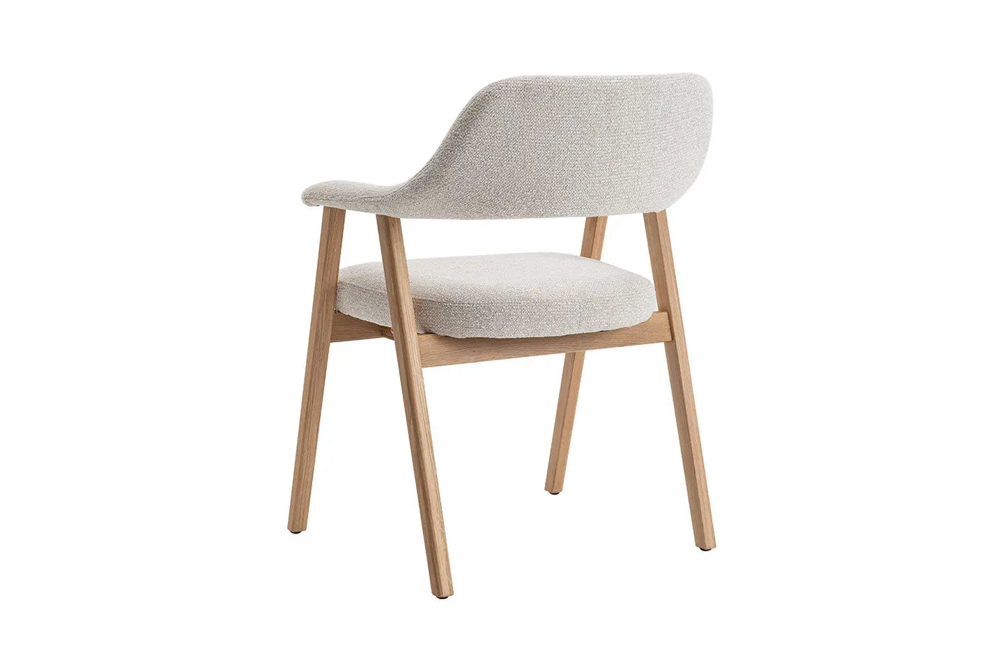 Chaise avec Accoudoir en Chêne Massieve Fumé CORALYA Beige - 64 x 59.5cm ROUSSEAU