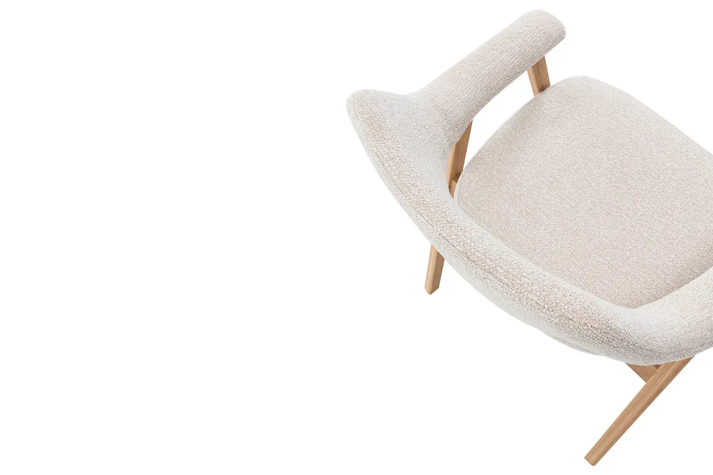 Chaise avec Accoudoir en Chêne Massieve Fumé CORALYA Beige - 64 x 59.5cm ROUSSEAU