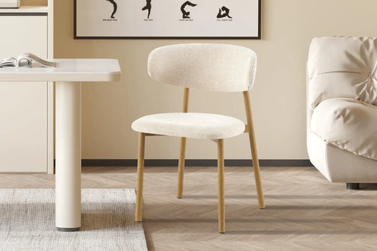 Chaise avec Pied en Métal COYA Beige - 53 x 52cm ROUSSEAU