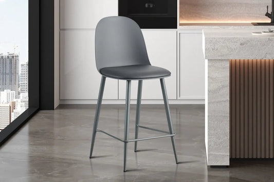 Chaise de Bar JASMYN Gris - 44 x 51 cm ROUSSEAU