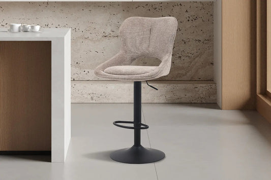 Chaise de Bar Pivotante MORY en Tissu Poivre - 51 x 53 cm ROUSSEAU