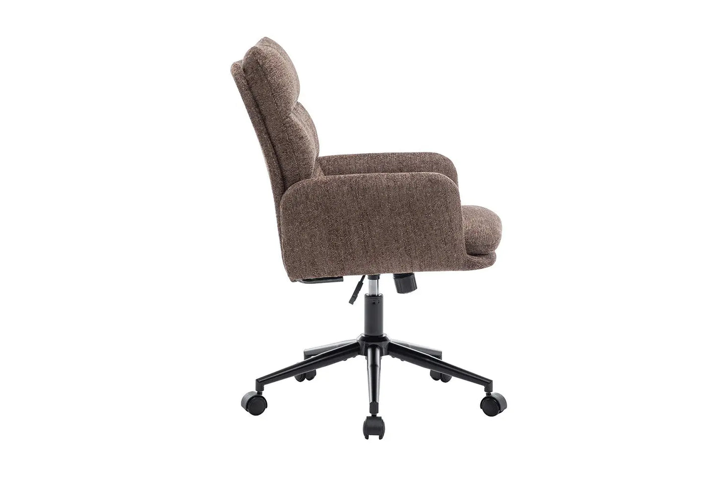 Chaise de Bureau en Tissu Brun - 64 x 68 cm ROUSSEAU