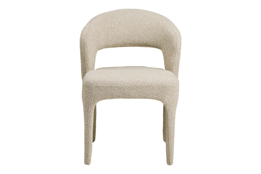 Chaise de Salle à Manger BELMONT en Tissu Sable - 57 x 61 cm HOUSE NORDIC
