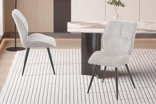 Chaise de Salle à Manger FAY en Tissu Sable - 49 x 65 cm ROUSSEAU