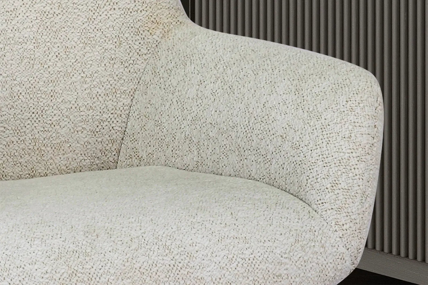 Chaise de Salle à Manger Pivotante MODESTY en Velours Ecru - 63 x 63 cm ROUSSEAU