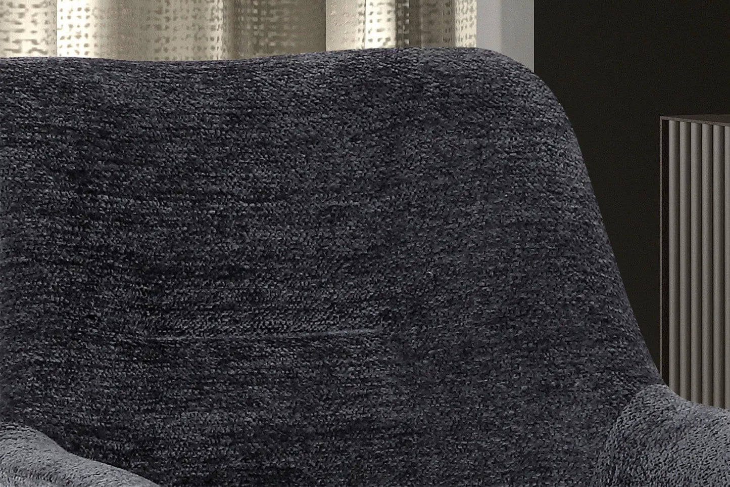 Chaise de Salle à Manger Pivotante MODESTY en Velours Gris Foncé - 63 x 63 cm ROUSSEAU