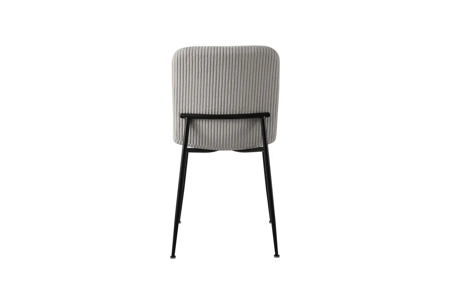 Chaise de salle à manger ALICYA en Tissu Corduroy Gris Clair - 42 x 57 cm ROUSSEAU