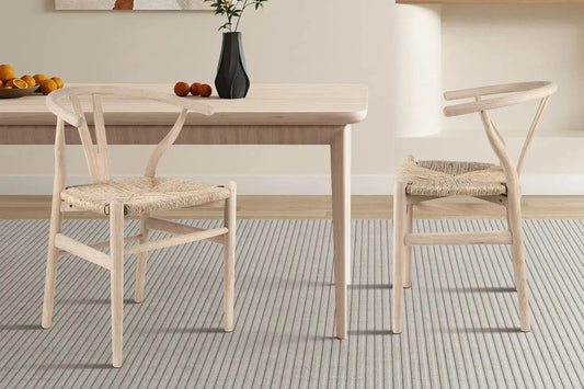 Chaise en Bois d'Orme avec l'Assise Tissé en Jonc de Mer BARTY - 55 x 52.5cm ROUSSEAU