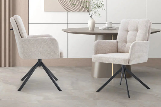 Chaises Pivotantes de Salle à Manger GRANA Beige - 85 x 50 cm ROUSSEAU