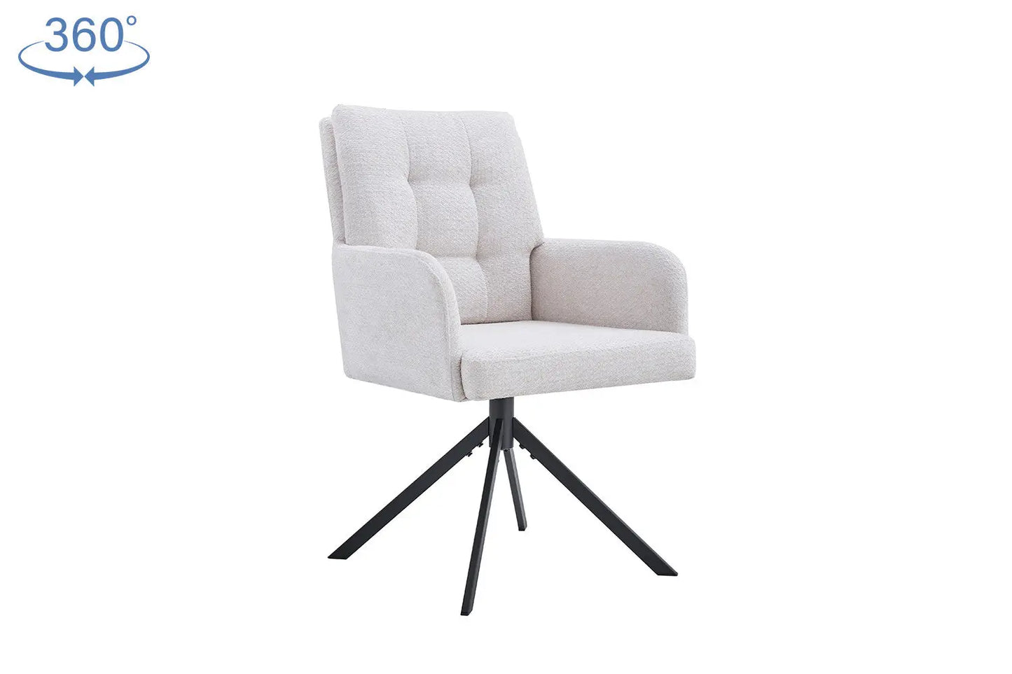 Chaises Pivotantes de Salle à Manger GRANA Ecru - 85 x 50 cm ROUSSEAU