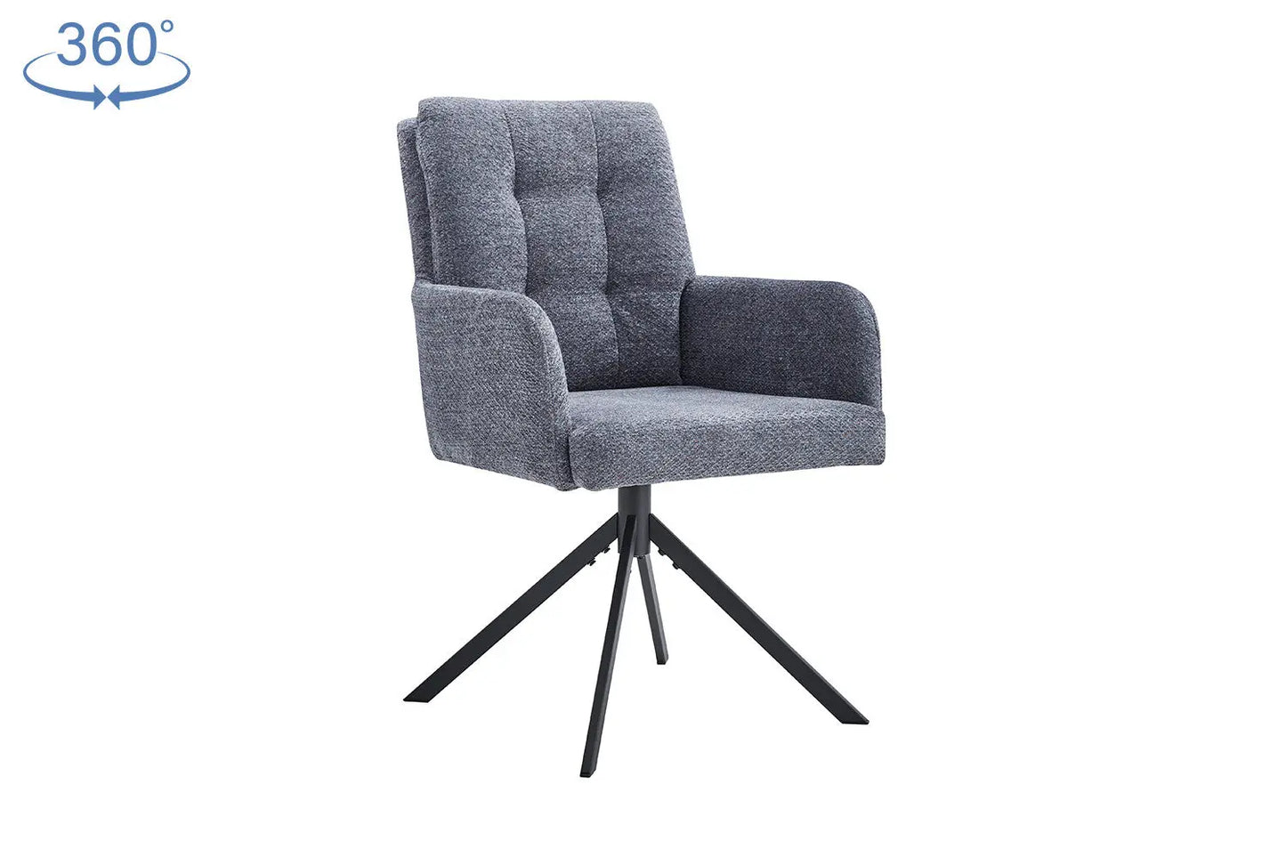 Chaises Pivotantes de Salle à Manger GRANA Gris Foncé - 85 x 50 cm ROUSSEAU