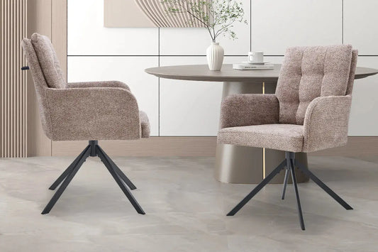 Chaises Pivotantes de Salle à Manger GRANA Sable - 85 x 50 cm ROUSSEAU