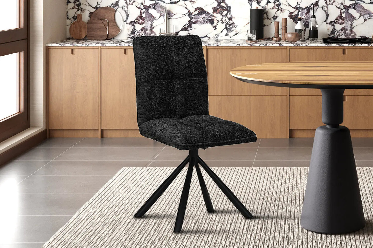 Chaises Pivotantes de Salle à Manger JYA Gris Foncé - 91 x 45 cm ROUSSEAU