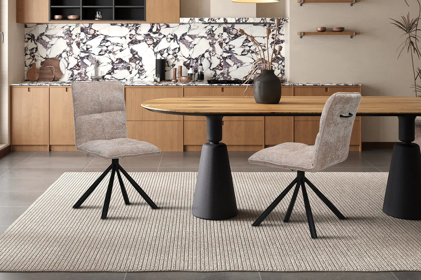 Chaises Pivotantes de Salle à Manger JYA Sable - 92 x 60 cm ROUSSEAU