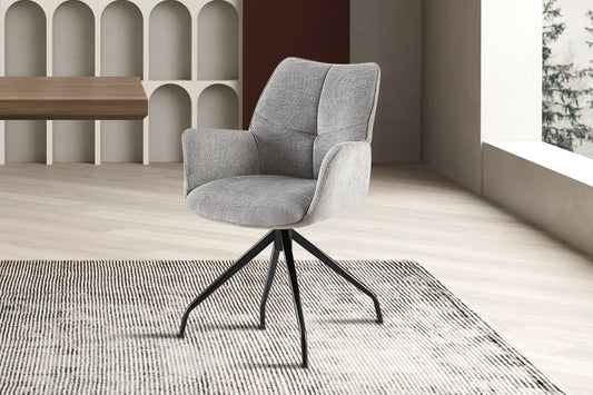 Chaises Pivotantes de Salle à Manger LAMYA Gris - 86 x 52.5 cm ROUSSEAU