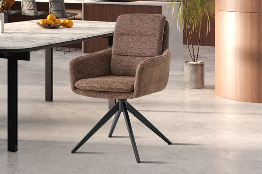 Chaises Pivotantes de Salle à Manger LISAYA Brun - 92.5 x 60.5 cm ROUSSEAU