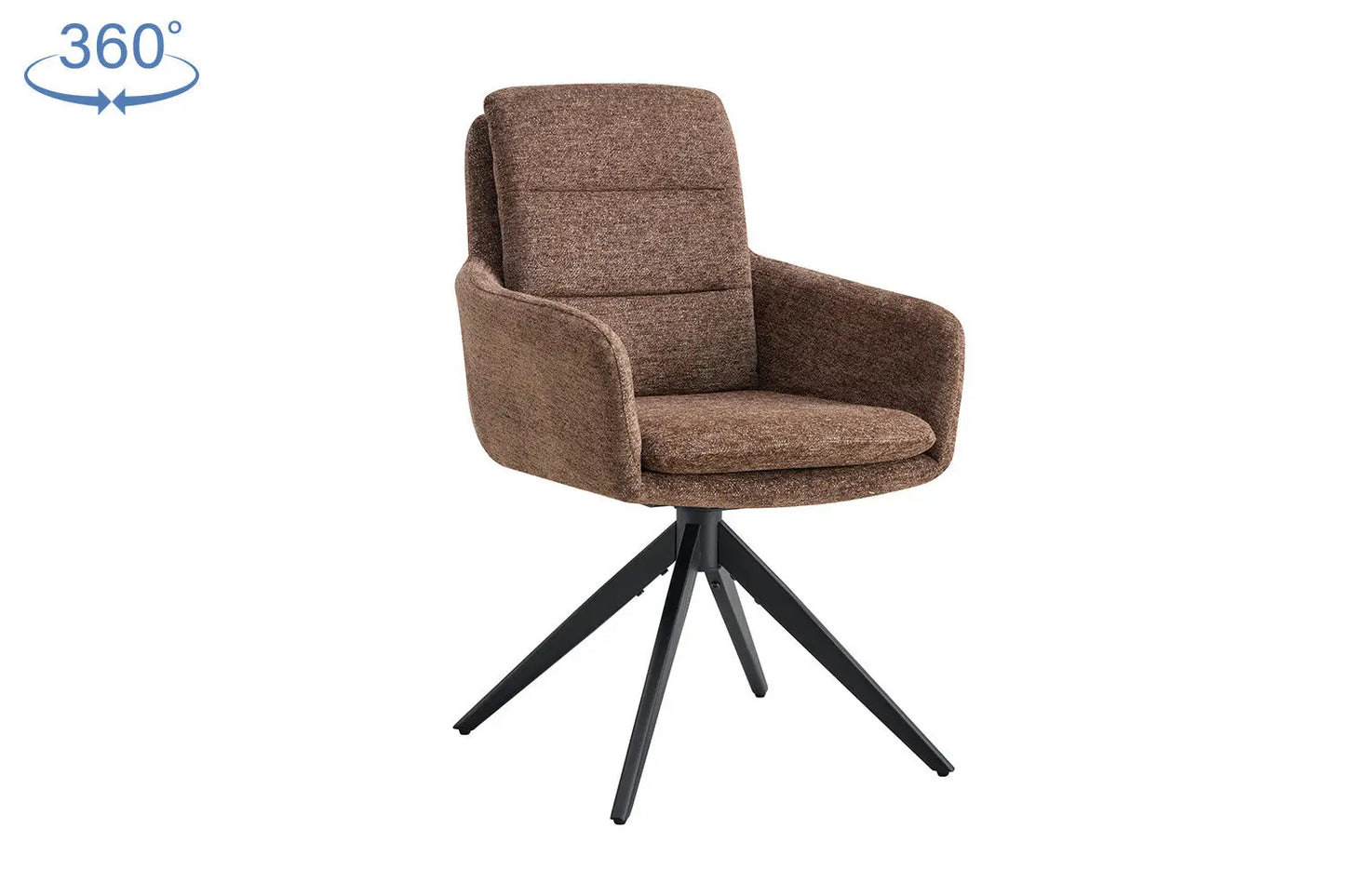 Chaises Pivotantes de Salle à Manger LISAYA Brun - 92.5 x 60.5 cm ROUSSEAU