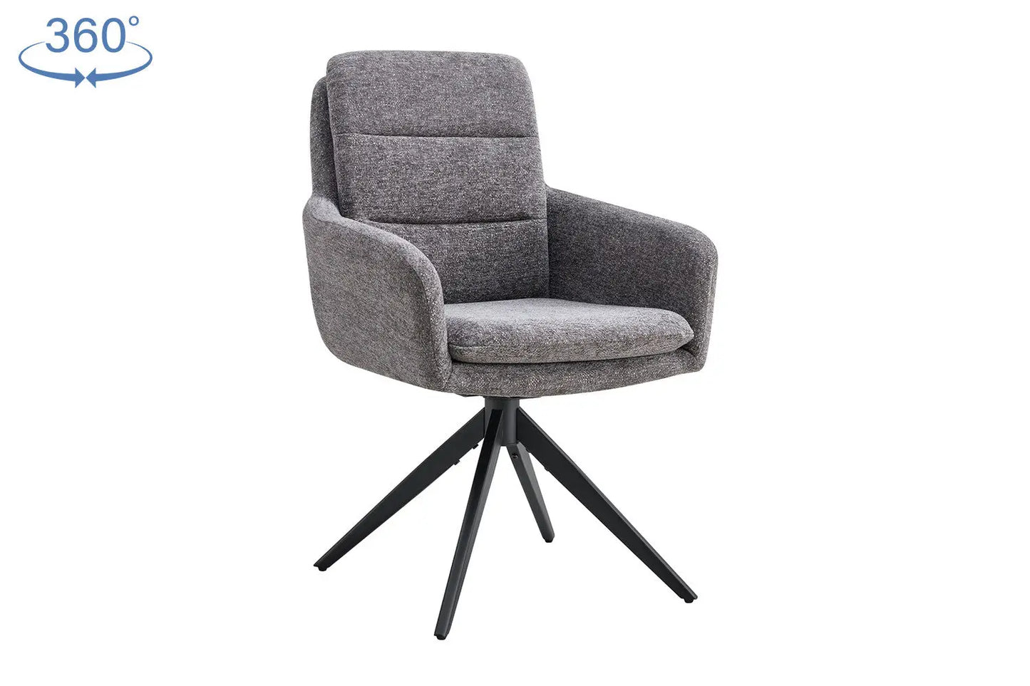 Chaises Pivotantes de Salle à Manger LISAYA Gris Foncé - 92.5 x 60.5 cm ROUSSEAU