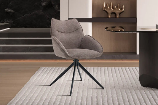 Chaises Pivotantes de Salle à Manger MAHY Poivre - 90 x 60 cm ROUSSEAU