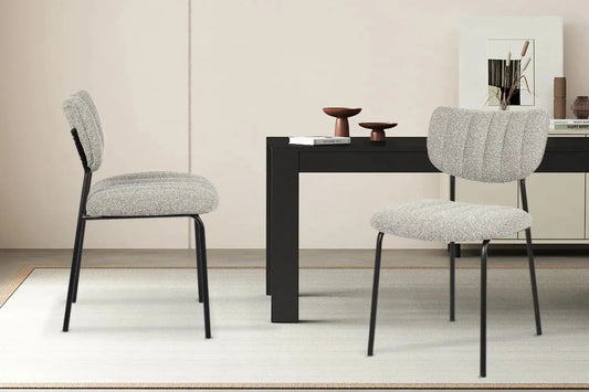 Lot de Chaises de Salle à Manger ANITA Gris Claire - 72 x 53 cm ROUSSEAU